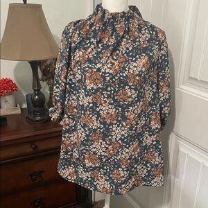 Floral Print Women's Blouse